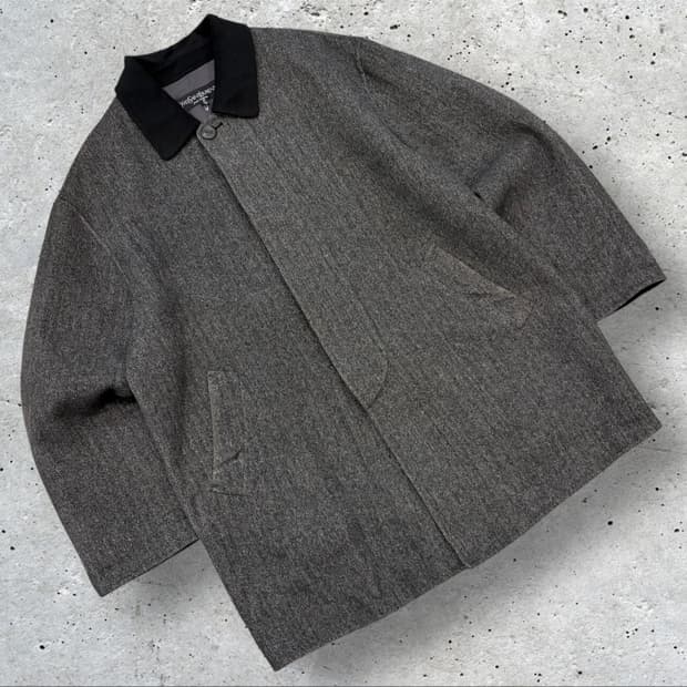 [100] 입생로랑 뿌르 옴므 앙고라 헤링본 울 코트 C740