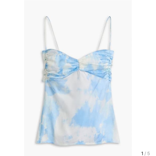 가니 프린트 새틴 캐미솔 S 판매 ganni