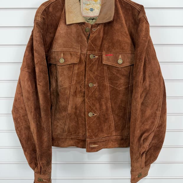 90’s PEPE CO GOODS 스웨이드 레더 트러커 자켓