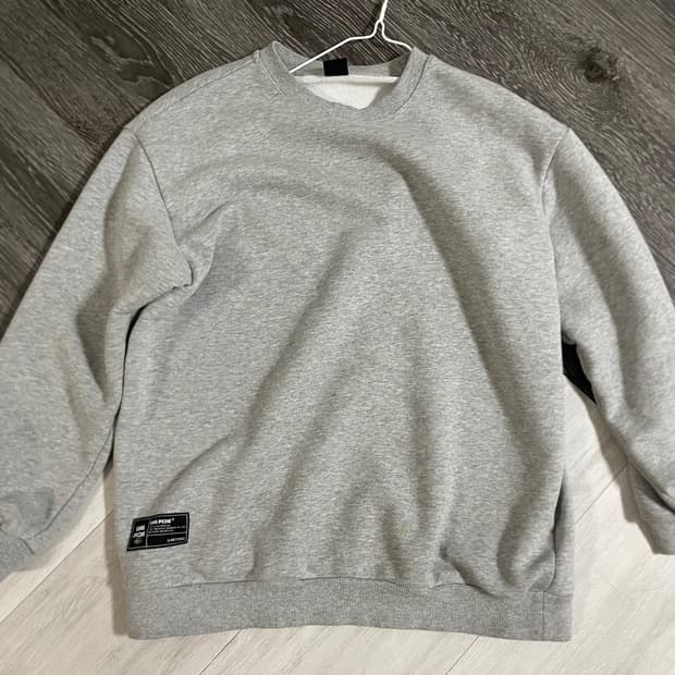 회색 무지 기본 맨투맨