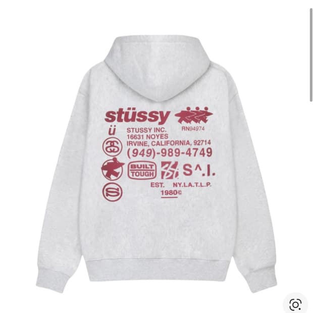 스투시 dna 후드집업 애쉬헤더 XL