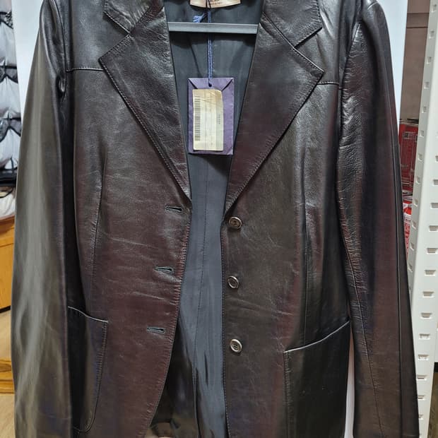 PRADA 여성 가죽 자켓 블레이져 블랙 EU44