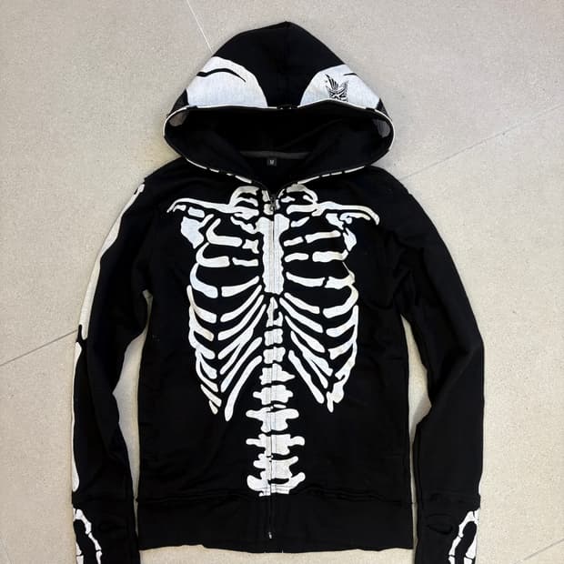 Babymetal 뼈 후드집업