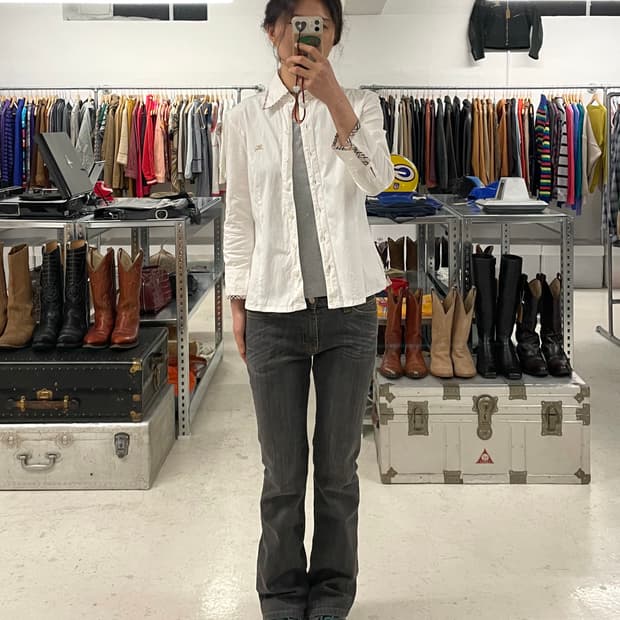 ARMANI JEANS boots-cut denim pants