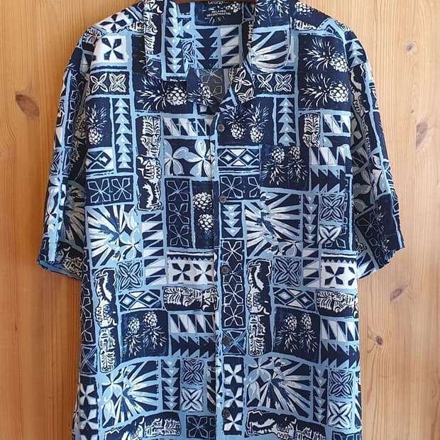 120(3XL).하와이안 셔츠(네이비) 