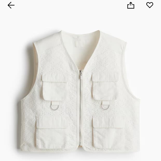 Hm 에이치엔엠 아일렛 카고 베스트 오픈와이와이 lcdc