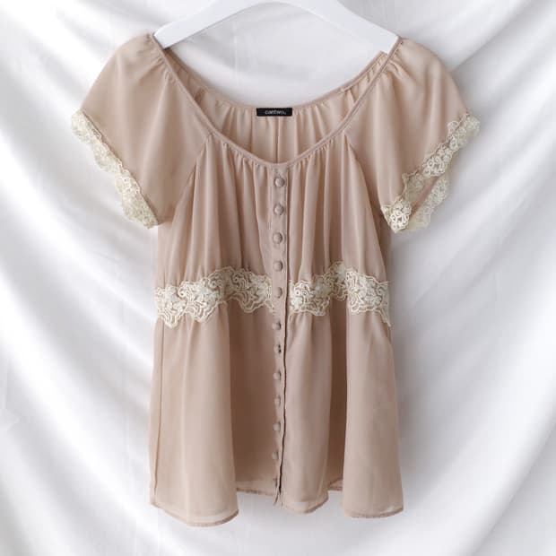 lace see-through blouse
