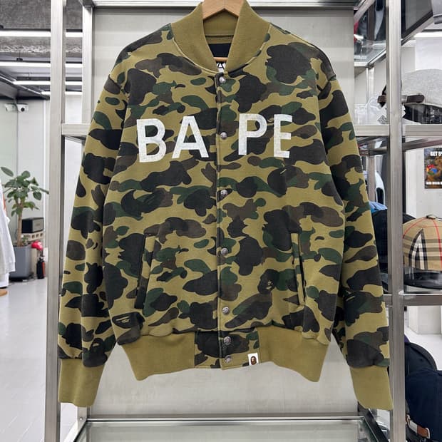 베이프 BAPE OG 00s 퍼스트 카모 스웻 스타디움 자켓