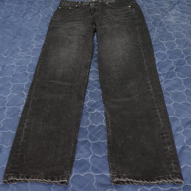 86로드 테이퍼드 데님팬츠 흑청 (28)