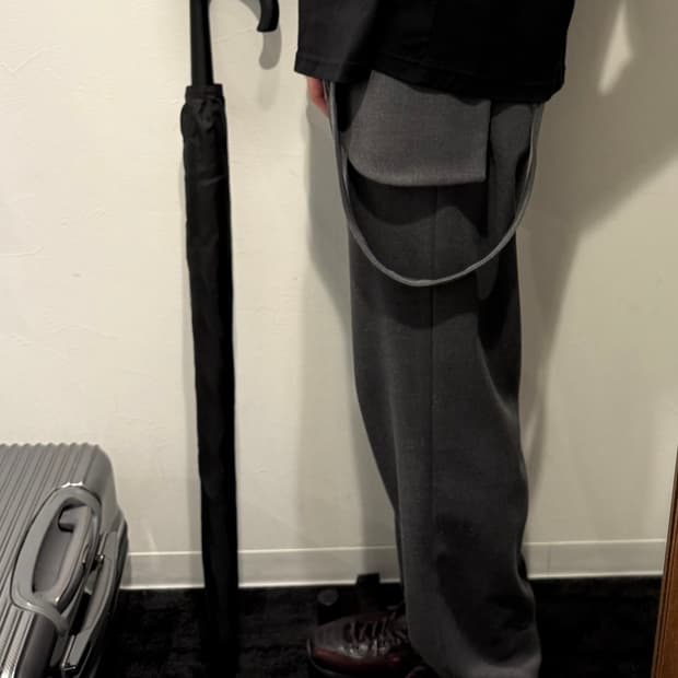 지초이aw23 BRACES POCKETTROUSER  GREYSIZE3