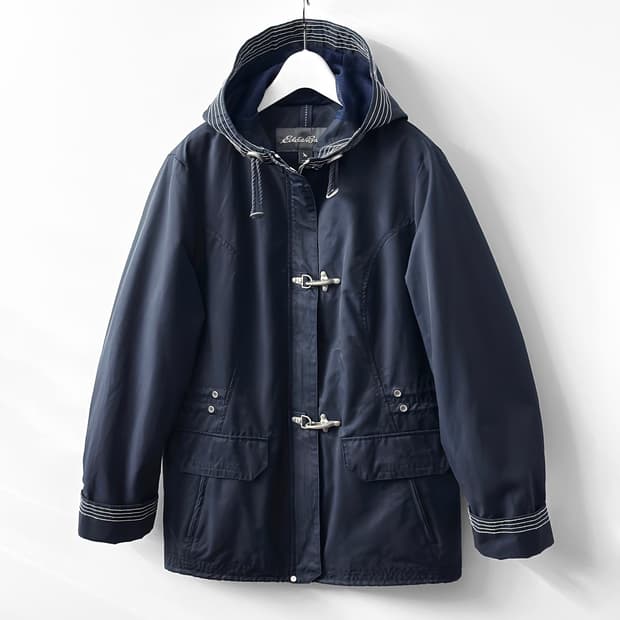 00s 빈티지 에디바우어 네이비 후드 파이어맨 토글 자켓