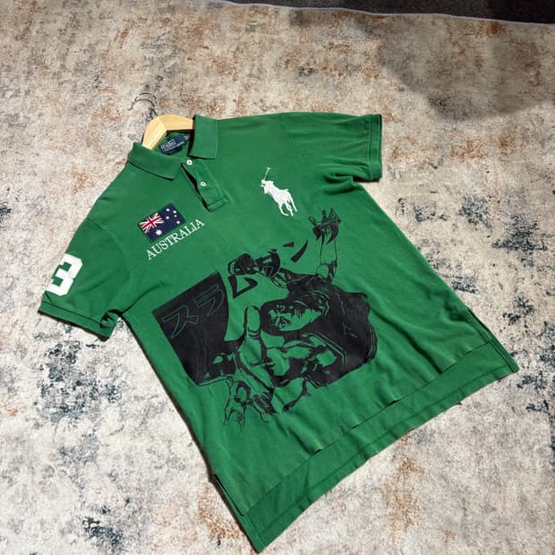 폴로 빅포니 오스트렐리아 슬램덩크 커스텀 카라 반팔 티셔츠
