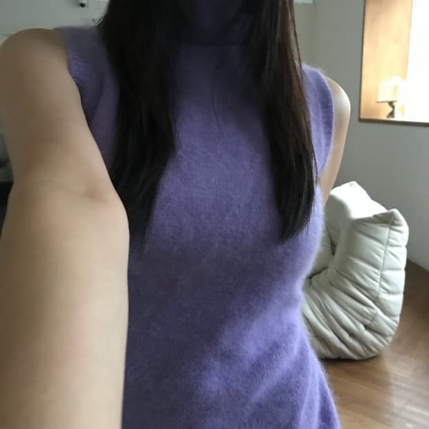 vintage angora turtle neck knit