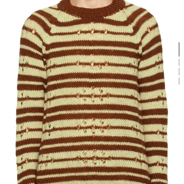 Dries van noten wool stripe knit