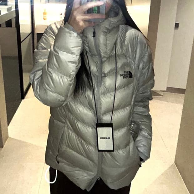 (W) 노스페이스 써밋 마테호른 RDS 다운 자켓 실버