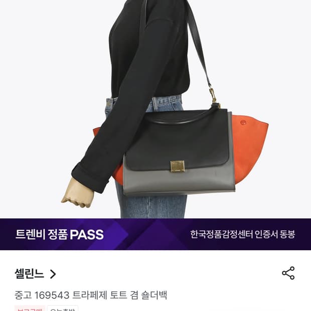 셀린느 트라페제 토트 겸 숄더백