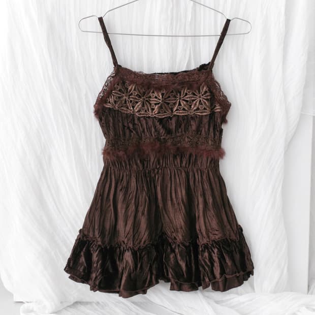 flower fur sleeveless