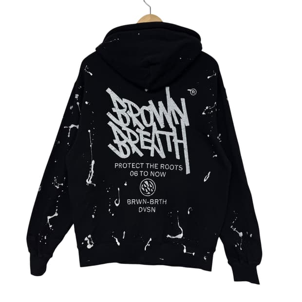 브라운브레스 페인팅 로고 후드티
