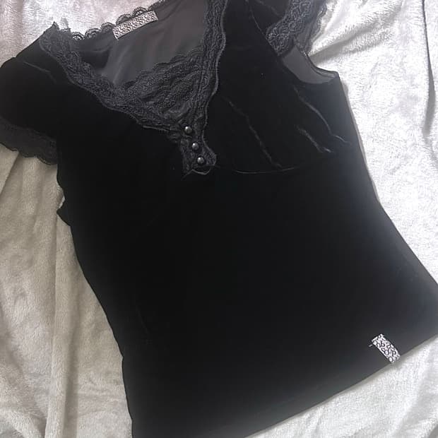 soup lace velvet top
