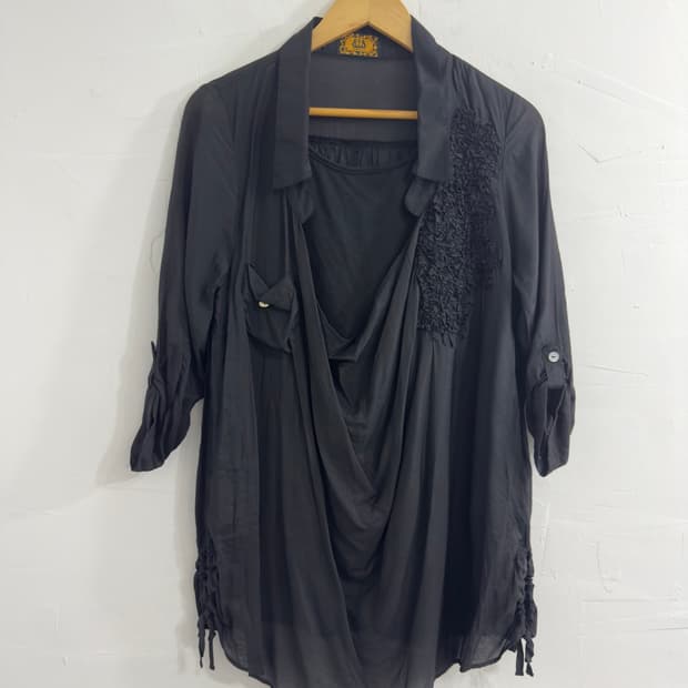 animalrush design layered blouse