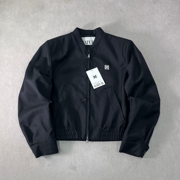 W 100 세터 블레이져 블랙 자켓