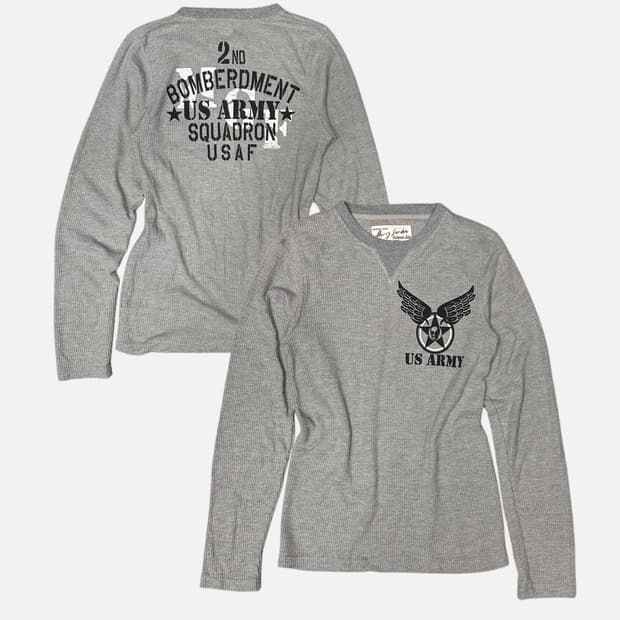 army logo grey waffle t-shirt