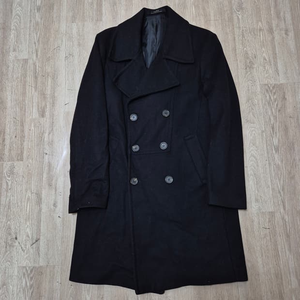 자라 베이직 모직 더블 코트