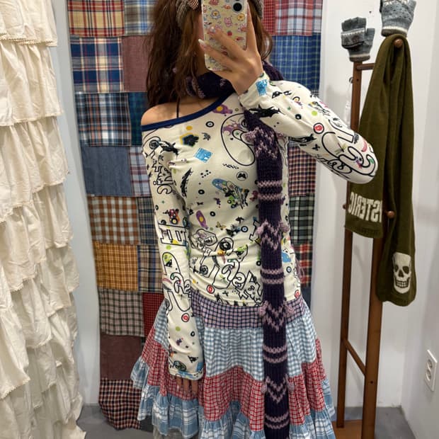 히스테릭글래머 패턴 롱슬리브