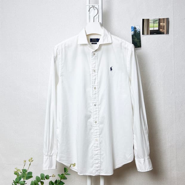 폴로 남성 화이트셔츠 M 릴렉스핏  