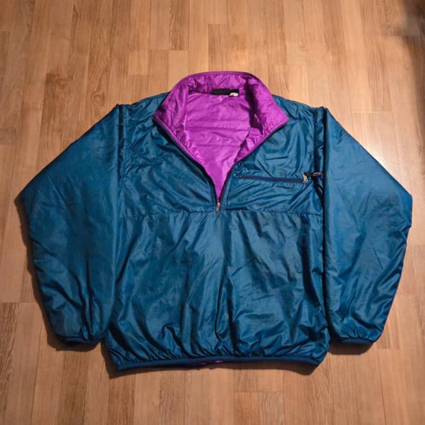 (L)파타고니아Usa 95s 퍼프볼 풀오버 블루그래스 컬러 패딩