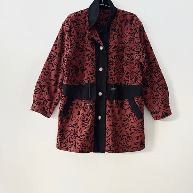 Geomatic pattern muston jacket / orange