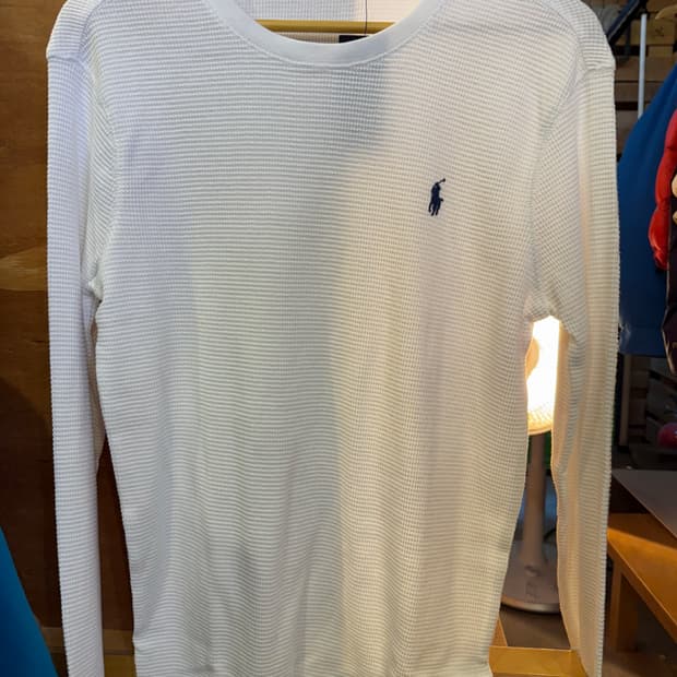 폴로 랄프로렌 화이트 와플 롱슬리브