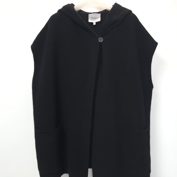 센존 2024 후드 케이프 니트  베스트 탑 M 사이즈