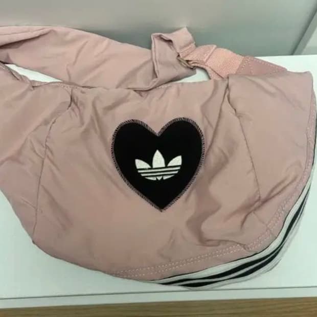 베이비베어 빈티지 아디다스커스텀 하트백 가방