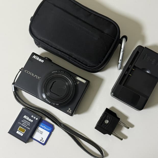 니콘 쿨픽스 S6100 빈티지 디카 디지털카메라 블랙