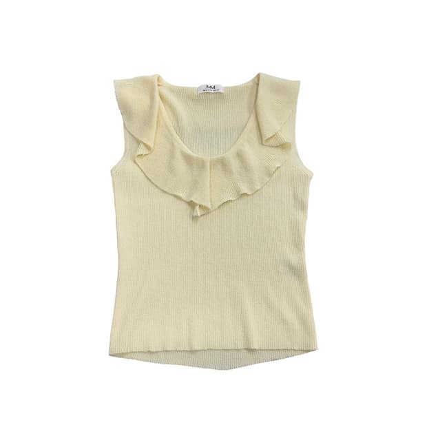 Daisy Frill Knit Sleeveless Top