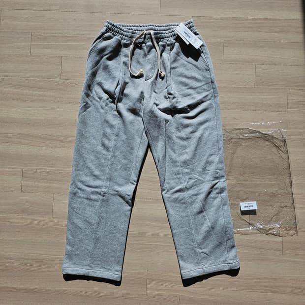 32 새제품 세븐셀라 프리미엄 스웨트 원턱 절개 팬츠 바지 멜란지 그레이