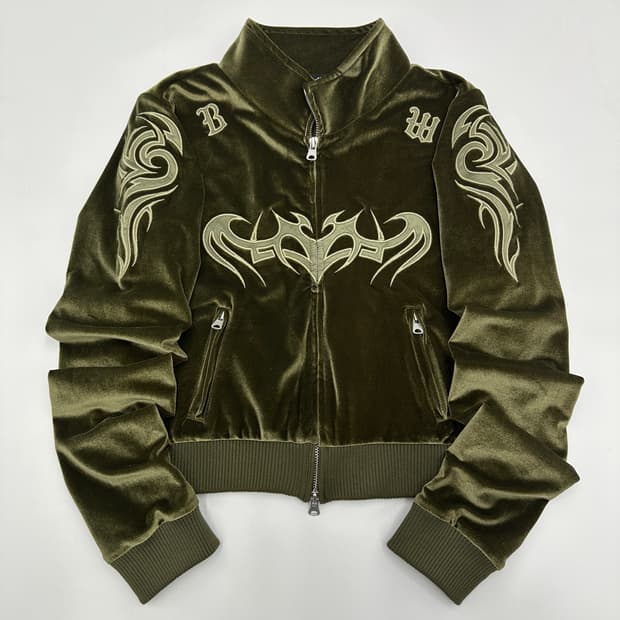 배드블러드 벨벳 져지 집업