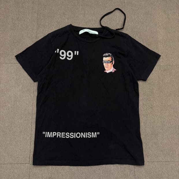OffWhite 오프화이트 그린맨 인프레셔니즘 티셔츠