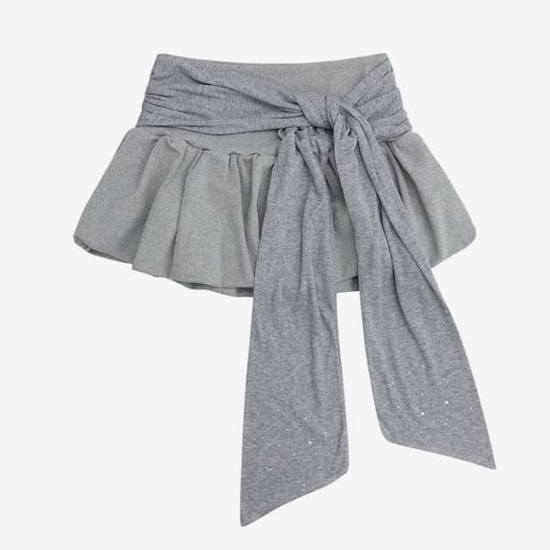 구해요) 홀리넘버세븐 숏 벌룬 스커트 그레이