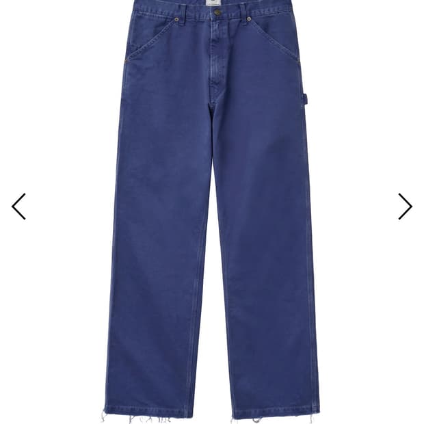 (새상품) A.ta 컷오프 카펜터 팬츠 블루 m