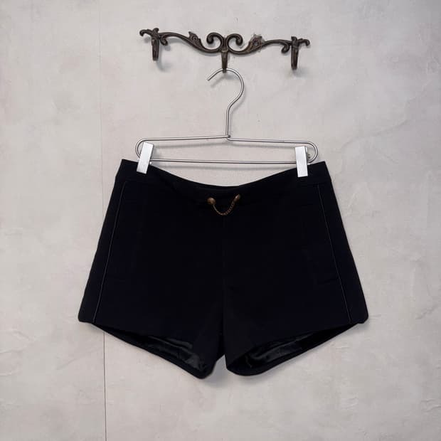 Juicy Couture black chain button shorts