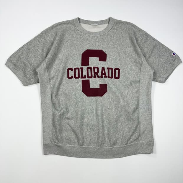 챔피온 리버스위브 콜로라도 헤비코튼 반팔티 그레이 L