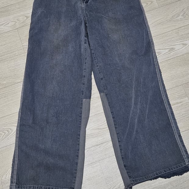 폴리테루 리빌드 고시마 데님 팬츠 블루 그레이2