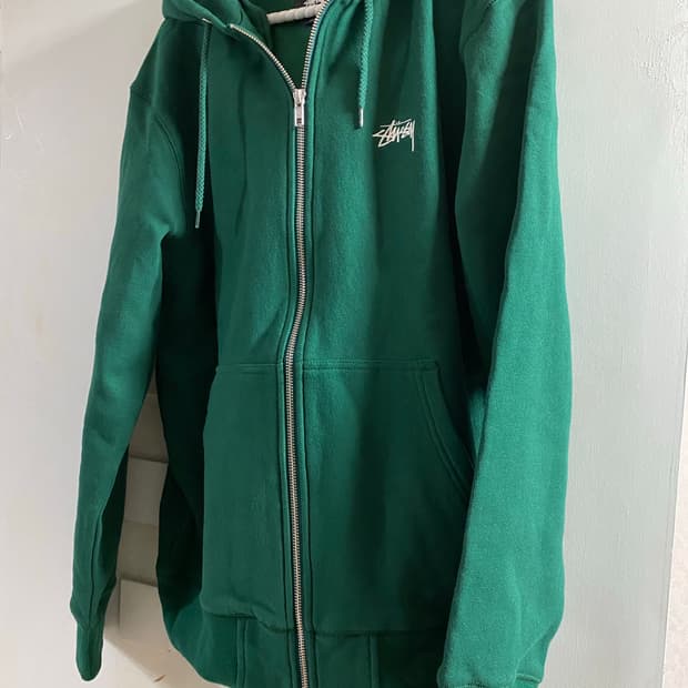 스투시 파인그린 집업 S 