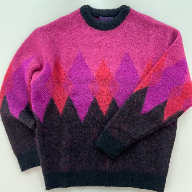 beslow pink argyle knit