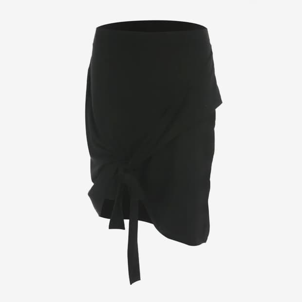 Jersey hole-tie skirt 001