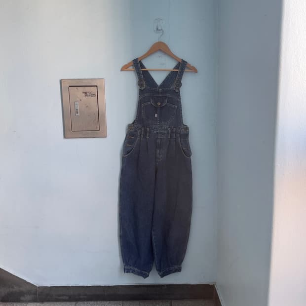 [CHATTY] balloon tapered denim overall