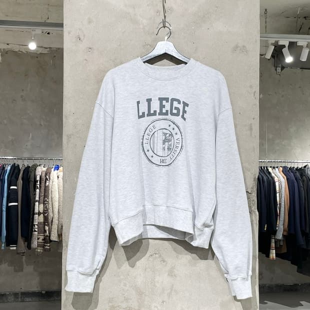 렉토 멜란지 그레이 LLEGE 스웻 셔츠