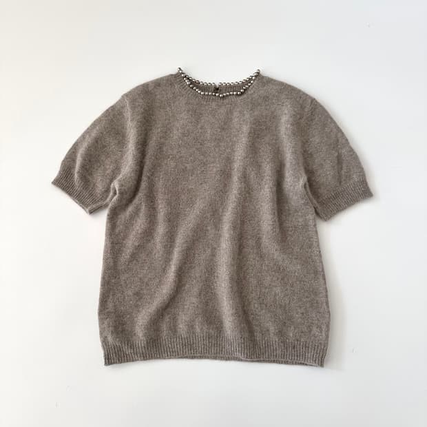 장폴고티에 jean paul gaultier 앙고라 혼방 반팔 니트